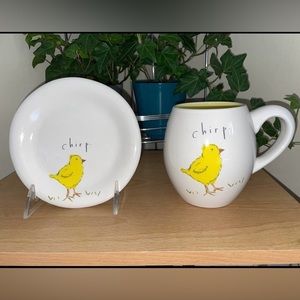 Rae Dunn Chirp Mug & Matching Dessert Plate.